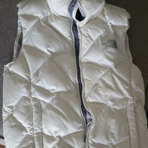 The North Face White Puffer Vest